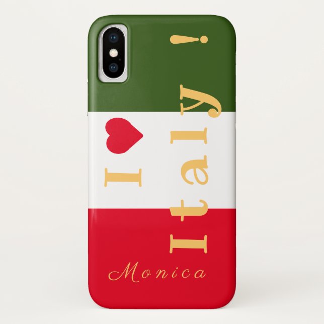 Personalized Flag of Italy Case-Mate iPhone Case (Back)