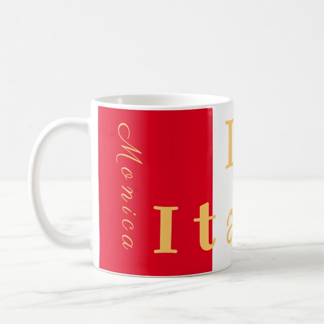 Personalized Flag of Italy Coffee Mug (Left)