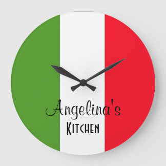 Personalized Flag Of Italy Round Wall Clock