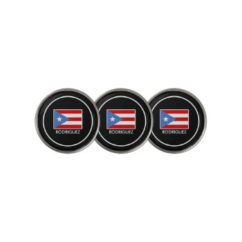 Personalized  Flag Of Puerto Rico Golf Ball Marker by nuestraherenciaco at Zazzle