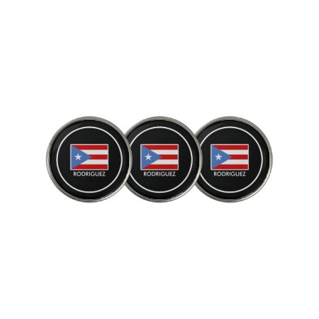 Personalized, Flag Of Puerto Rico Golf Ball Marker