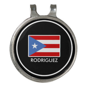 Personalized, Flag of Puerto Rico Golf Hat Clip