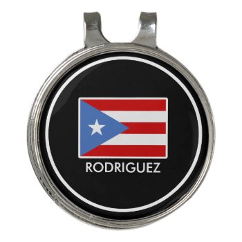 Personalized  Flag Of Puerto Rico Golf Hat Clip by nuestraherenciaco at Zazzle
