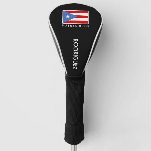 Personalized Flag of Puerto Rico Golf Head Cover