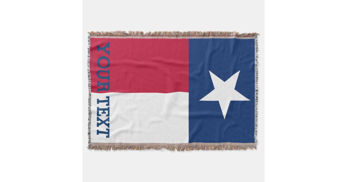 Personalized Flag of Texas Throw Blanket Zazzle