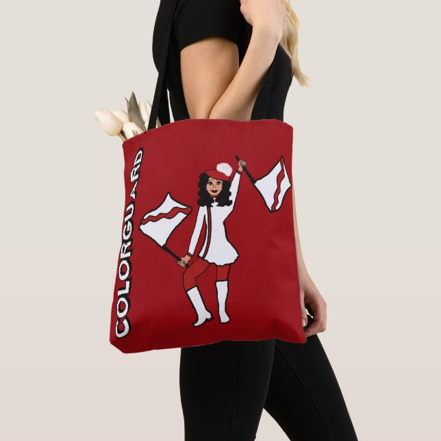 Personalized Flag Tote Berry #2 Bag (Close Up)