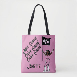 Personalized Flag Tote ( Pink Flower) B Bag