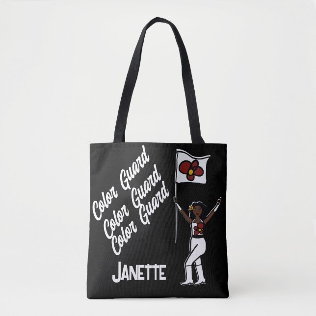 Personalized Flag Tote ( Red  Flower) B Bag (Front)