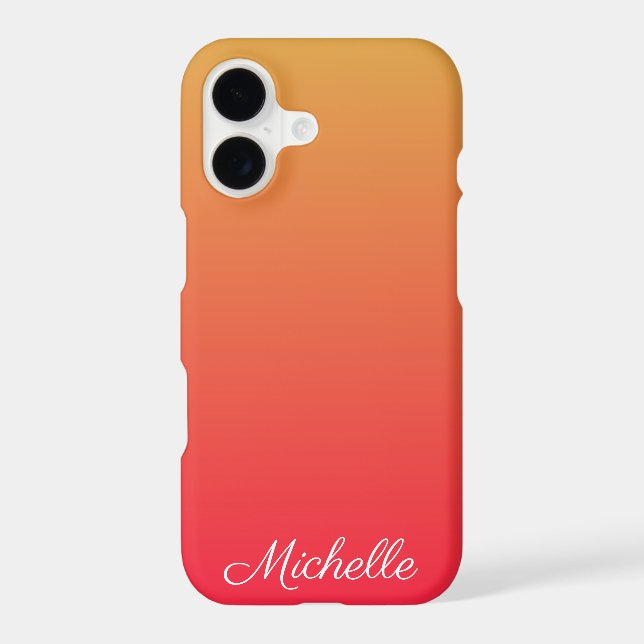 Personalized flame red and yellow ombre Case-Mate iPhone case (Back)
