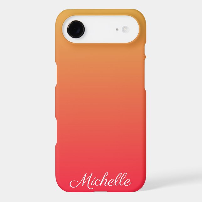 Personalized flame red and yellow ombre Case-Mate iPhone case (Back)