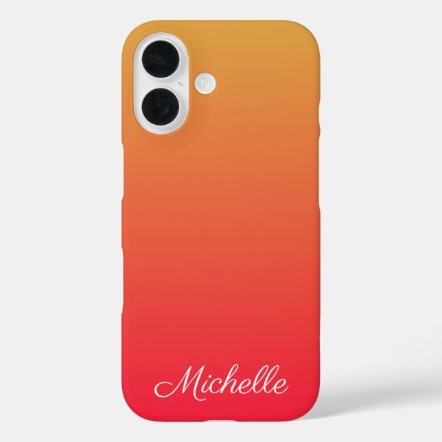 Personalized flame red and yellow ombre Case-Mate iPhone case (Back)
