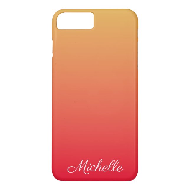 Personalized flame red and yellow ombre Case-Mate iPhone case (Back)