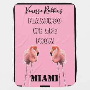 Personalized FLAMENCO Baby Girl Blanket