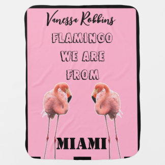 Personalized FLAMENCO Baby Girl Blanket