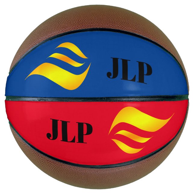 Personalized Flames Basketball (Front)