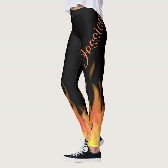 Personalized Flames Leggings (Left)
