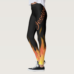 Personalized Flames Leggings