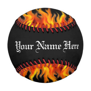 Personalized Flaming Baseball