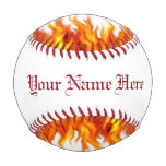 Personalized Flaming Baseball at Zazzle