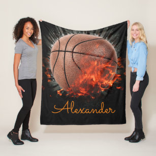 Hoopla- Basketball Player & Sports Inspired Custom Pet Photo Throw