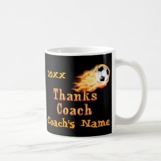 Personalized Flaming Mug Soccer Coach Gift Ideas