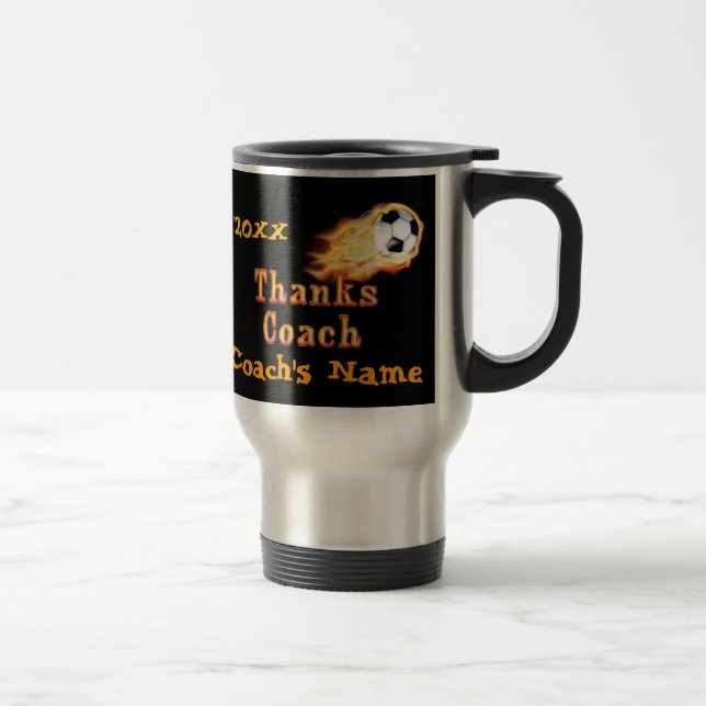 Personalized Flaming Mug Soccer Coach Gift Ideas (Right)