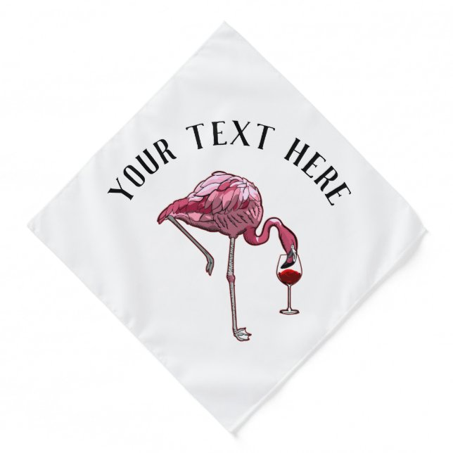 Personalized Flamingo Birthday Novelty Gifts Bandana (Front)