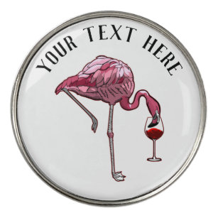 Personalized Flamingo Birthday Novelty Gifts Golf Ball Marker