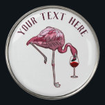 Personalized Flamingo Birthday Novelty Sports Golf Ball Marker<br><div class="desc">Cute personalized flamingo gag golf ball marker. Add your name or message by clicking on the "Personalize" button above</div>