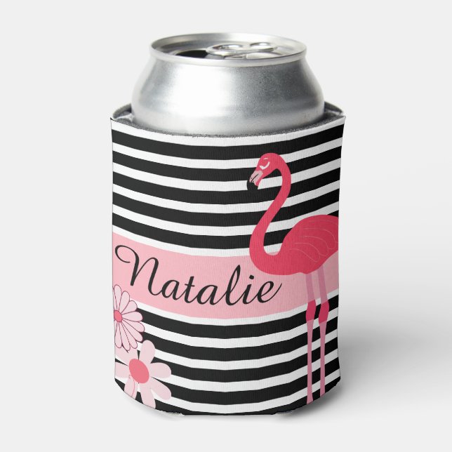 Personalized Flamingo Can Cooler (Can Front)