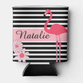Personalized Flamingo Can Cooler (Front)