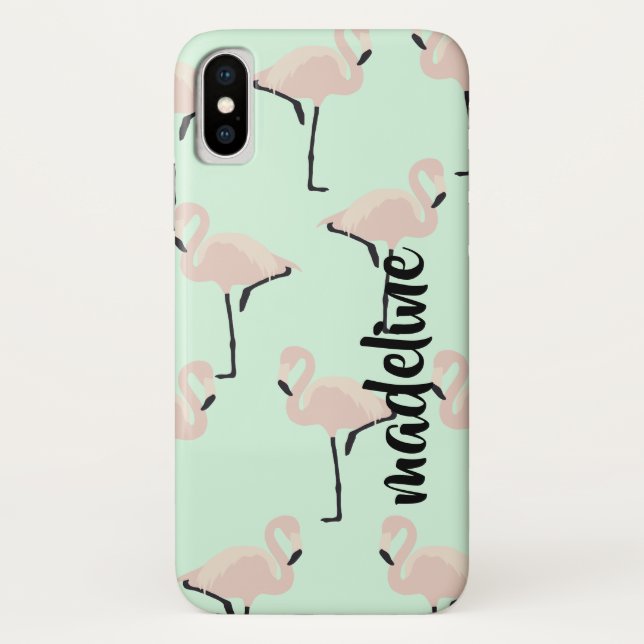 Personalized Flamingo Case-Mate iPhone Case (Back)
