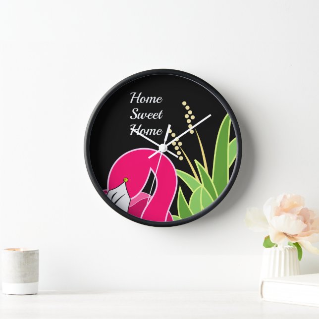 Personalized Flamingo  Clock (Home)