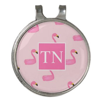 Personalized Flamingo Golf Magnetic Ball Marker Golf Hat Clip by SAGiftsandDesign at Zazzle