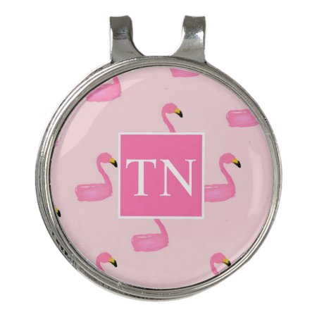 Personalized Flamingo Golf Magnetic Ball Marker Golf Hat Clip