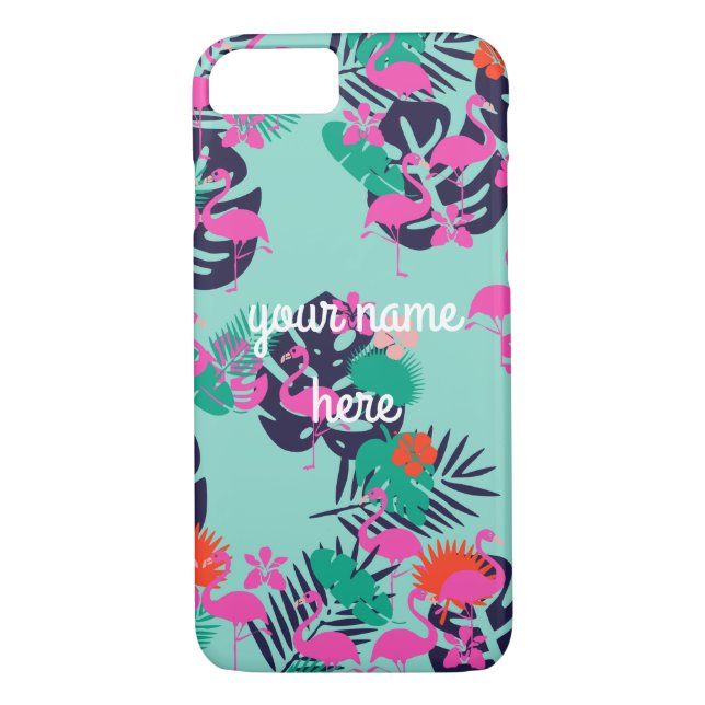 Personalized Flamingo iPhone 8/7 Case (Back)