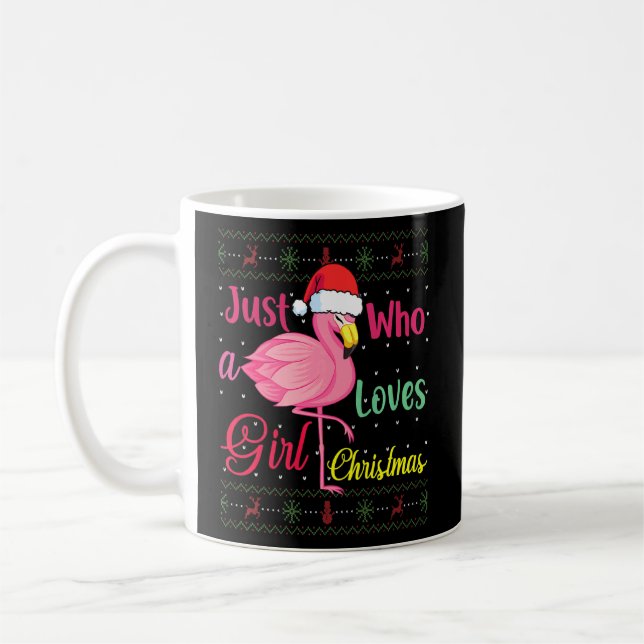 Personalized Flamingo Just A Girl Who Loves Christ Coffee Mug (Left)