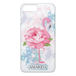 Personalized | Flamingo Monogram Iphone 8 Plus/7 Plus Case at Zazzle