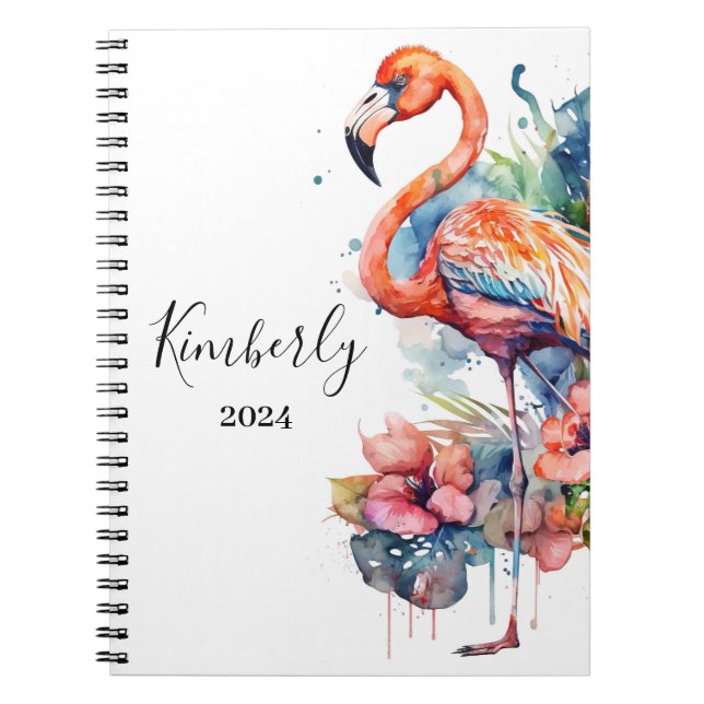 Personalized Flamingo Notebook (Front)