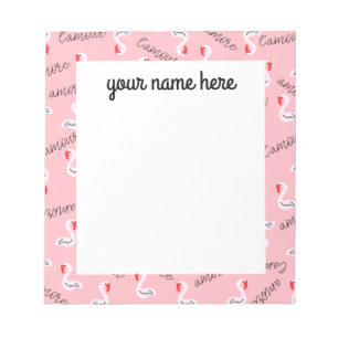Personalized Flamingo Notepad