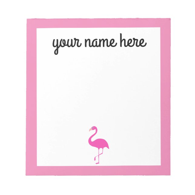 Personalized Flamingo Notepad (Front)