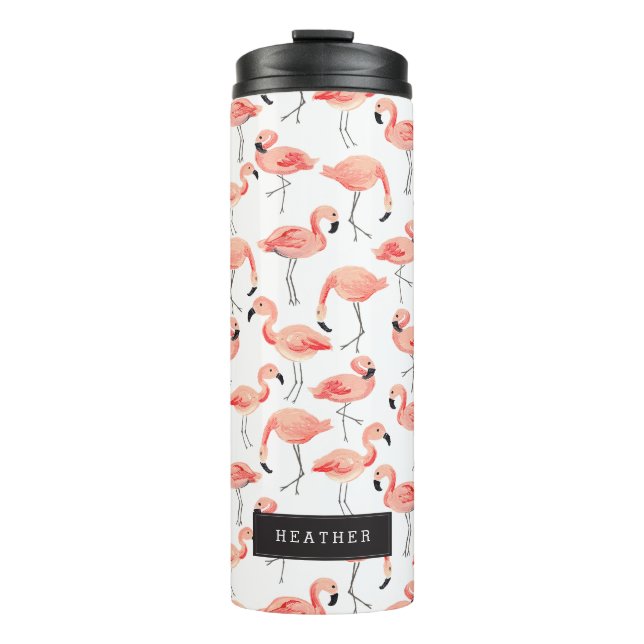 Personalized | Flamingo Party Thermal Tumbler (Front)