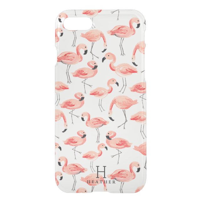 Personalized | Flamingo Party Uncommon iPhone Case (Back)