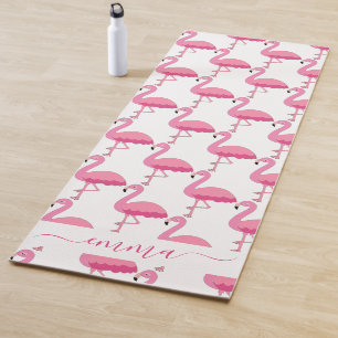Personalized Flamingo Pattern Yoga Mat