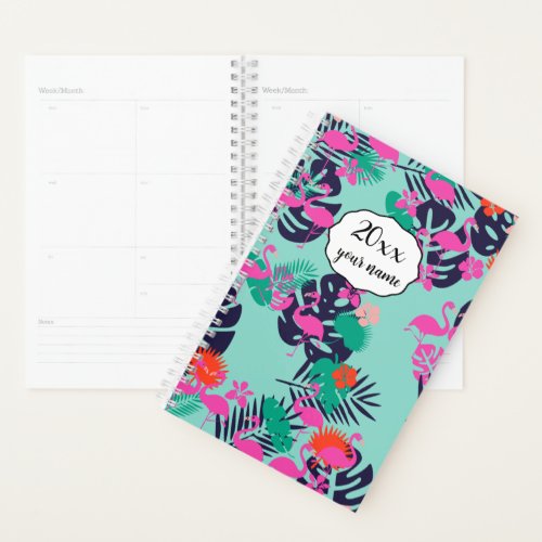 Personalized Flamingo Planner Notebook