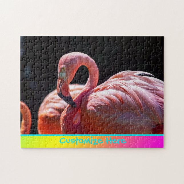 Personalized Flamingo Puzzle (Horizontal)