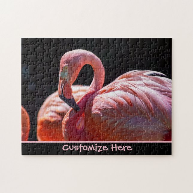 Personalized Flamingo Puzzle (Horizontal)