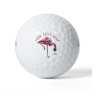 Personalized Flamingo Wine Drinker Novelty Gifts Golf Balls
