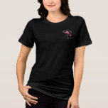 Personalized Flamingo Wine Drinker Novelty Tri-Blend Shirt<br><div class="desc">Cute personalized flamingo gag golf ball. Add your name or message by clicking on the "Personalize" button above</div>