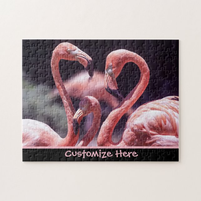 Personalized Flamingos Puzzle (Horizontal)